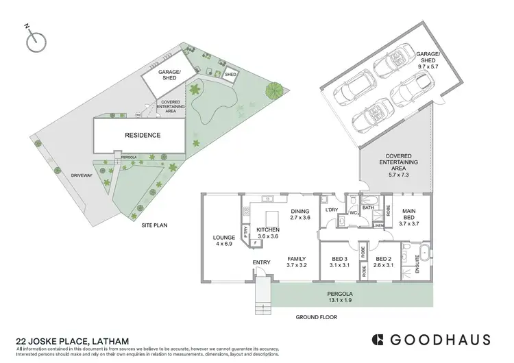 Floorplan of Homely house listing, 22 Joske Place, Latham ACT 2615