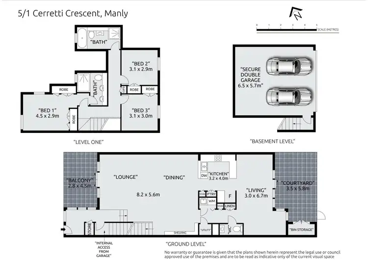 Floorplan of Homely apartment listing, 5/1 Cerretti Crescent, Manly NSW 2095