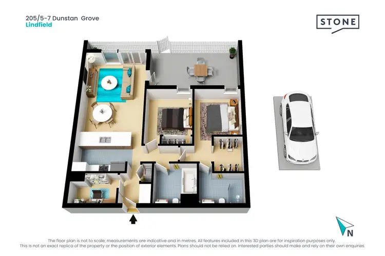 Floorplan of Homely apartment listing, 205/5-7 Dunstan Grove, Lindfield NSW 2070