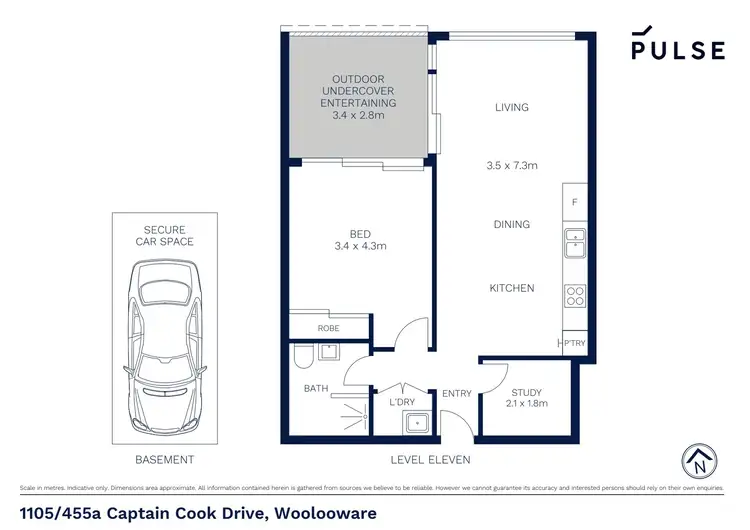 Floorplan of Homely apartment listing, 1105/455A Captain Cook Drive, Woolooware NSW 2230