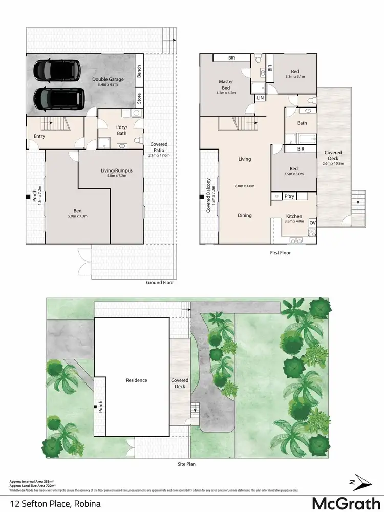 Floorplan of Homely house listing, 12 Sefton Place, Robina QLD 4226