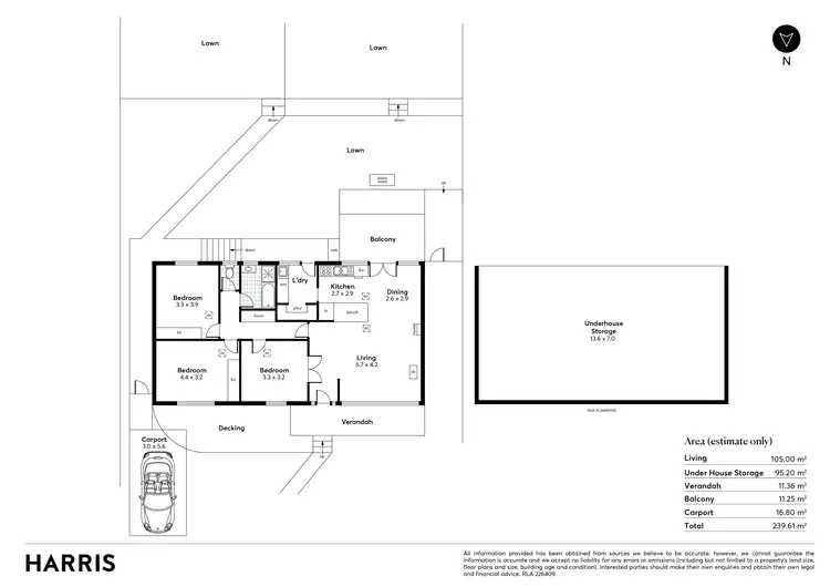 Floorplan of Homely house listing, 4 Rural Avenue, Hawthorndene SA 5051