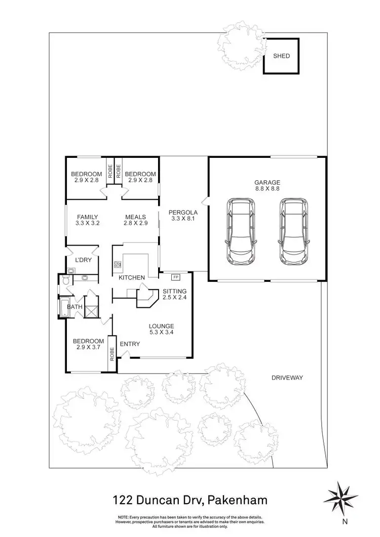 Floorplan of Homely house listing, 122 Duncan Drive, Pakenham VIC 3810