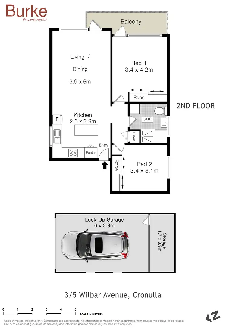 Floorplan of Homely apartment listing, 3/5 Wilbar Avenue, Cronulla NSW 2230