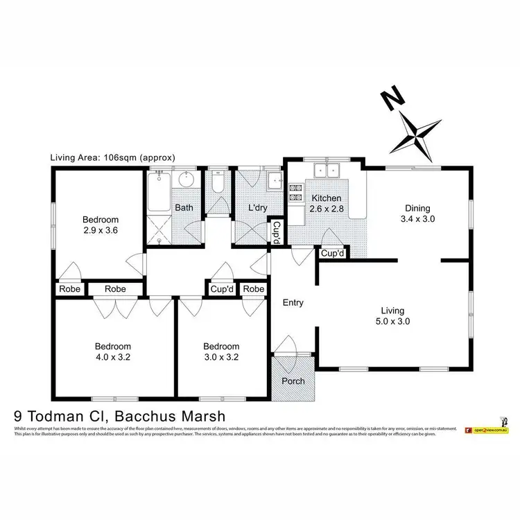 Floorplan of Homely house listing, 9 Todman Close, Bacchus Marsh VIC 3340