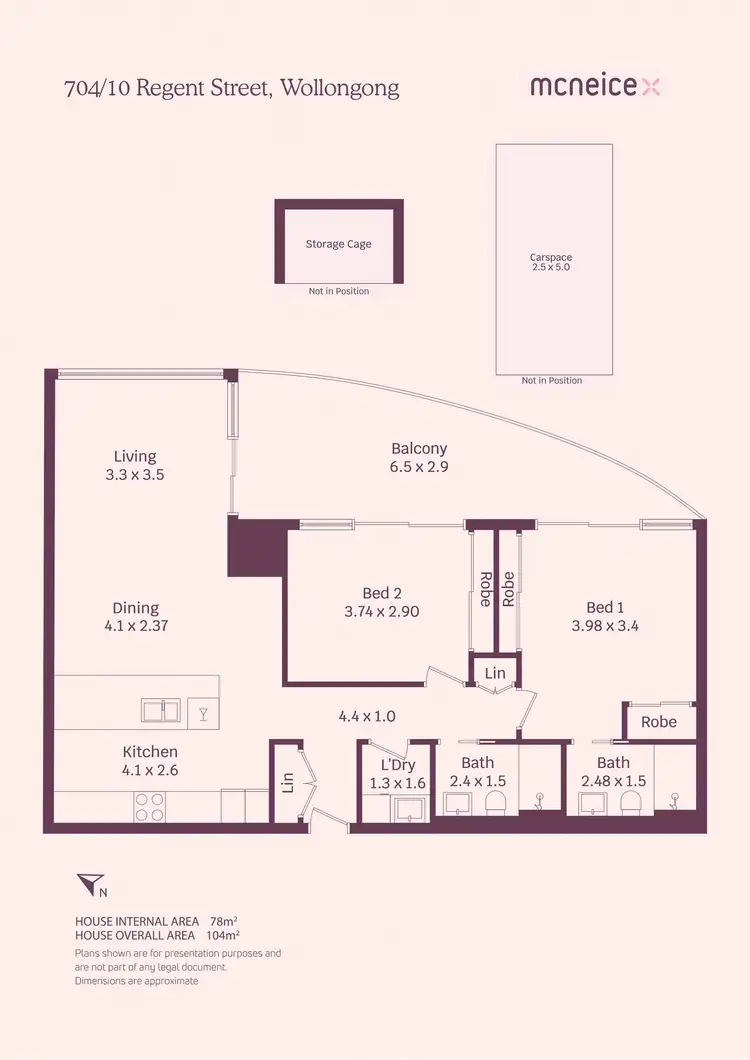 Floorplan of Homely apartment listing, 704/10 Regent Street, Wollongong NSW 2500