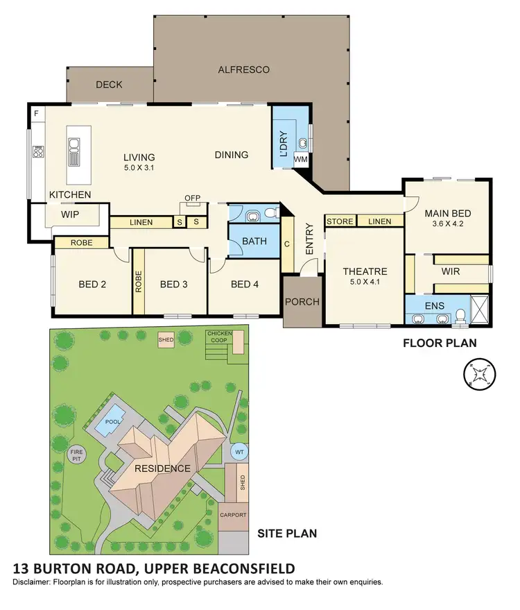 Floorplan of Homely house listing, 13 Burton Road, Beaconsfield Upper VIC 3808