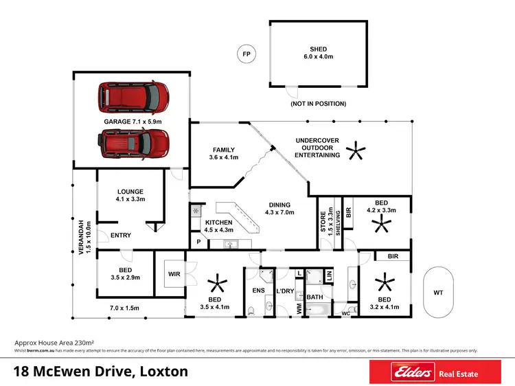 Floorplan of Homely house listing, 18 McEwen Drive, Loxton SA 5333