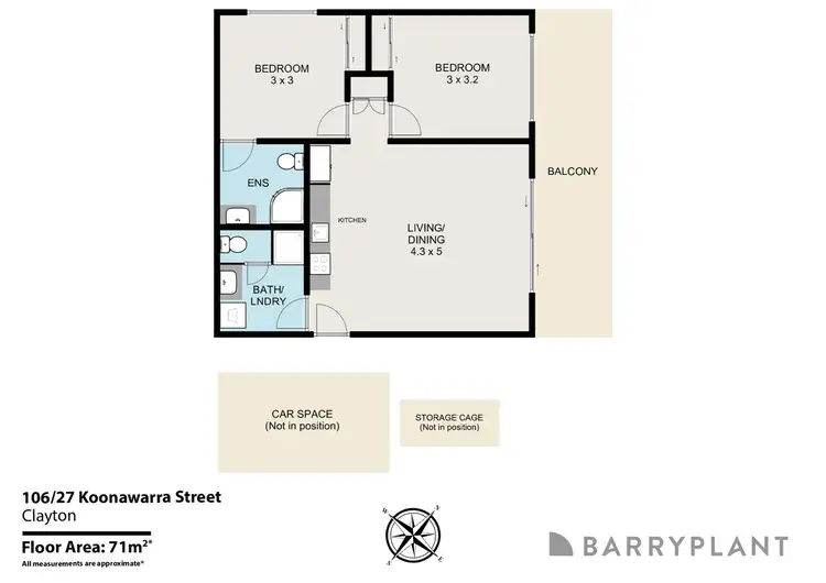 Floorplan of Homely apartment listing, 106/27-29 Koonawarra Street, Clayton VIC 3168
