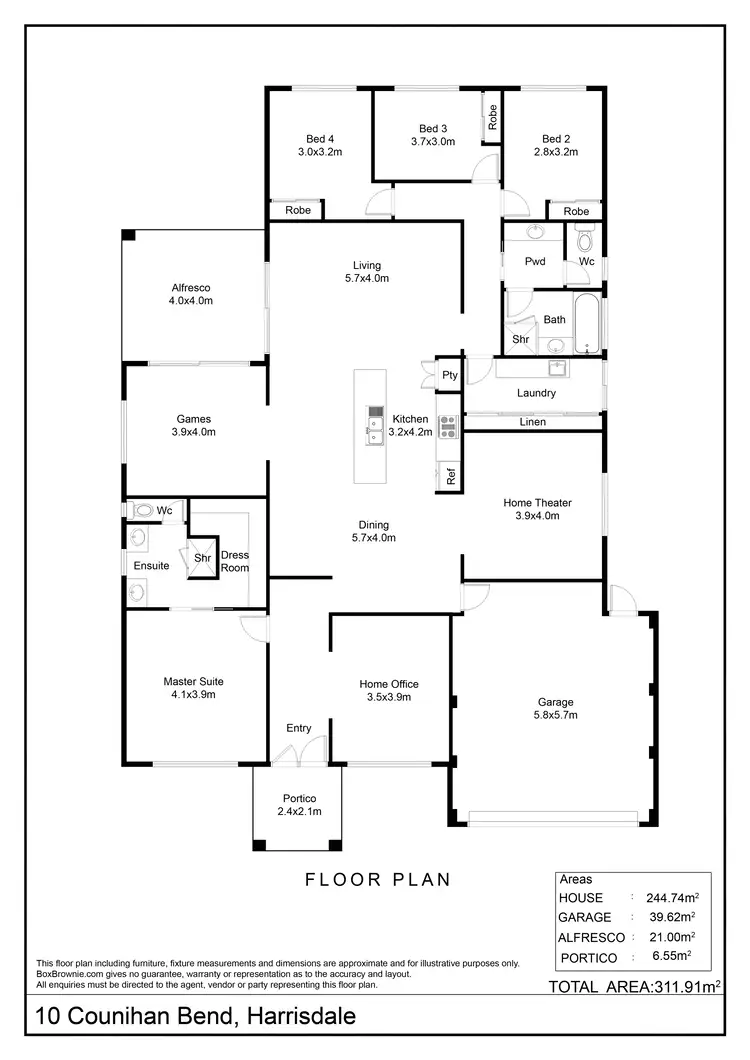 Floorplan of Homely house listing, 10 Counihan Bend, Harrisdale WA 6112