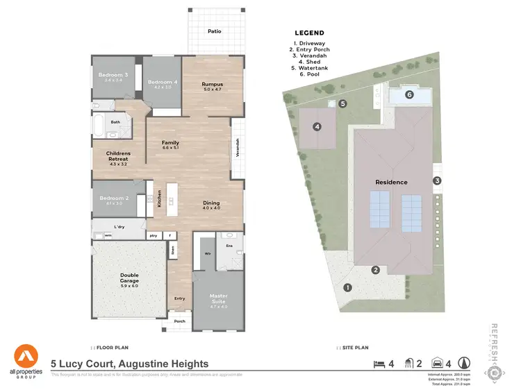 Floorplan of Homely house listing, 5 Lucy Court, Augustine Heights QLD 4300