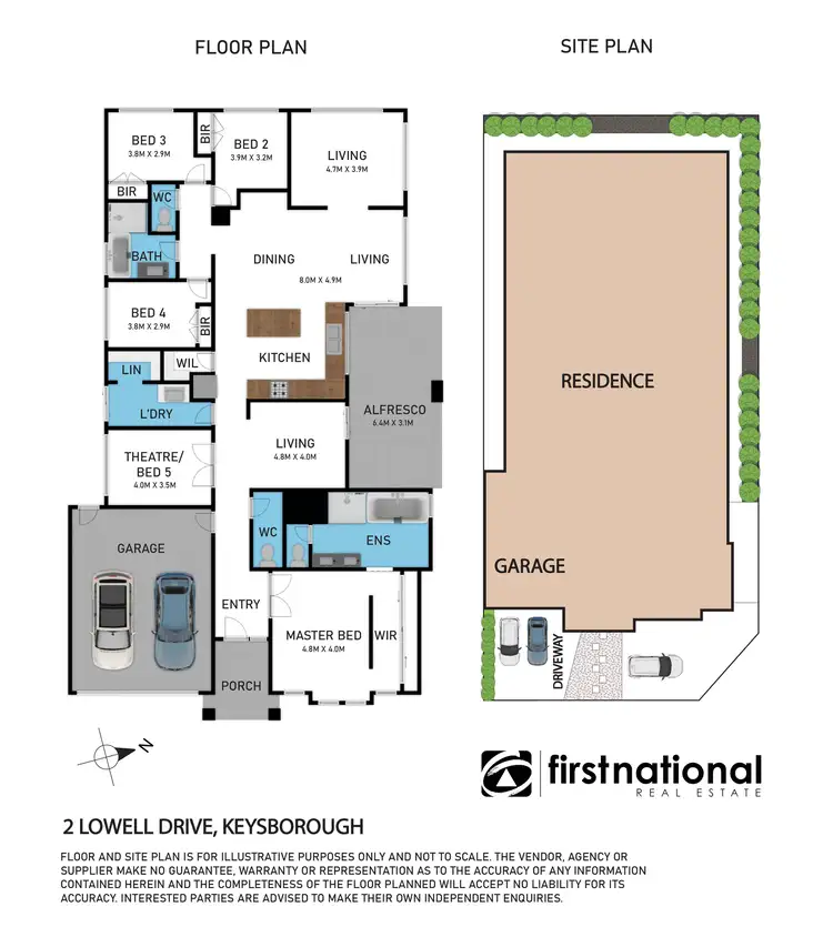 Floorplan of Homely house listing, 2 Lowell Drive, Keysborough VIC 3173