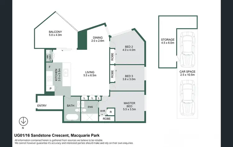 Floorplan of Homely apartment listing, UG01/16 Sandstone Crest, Macquarie Park NSW 2113