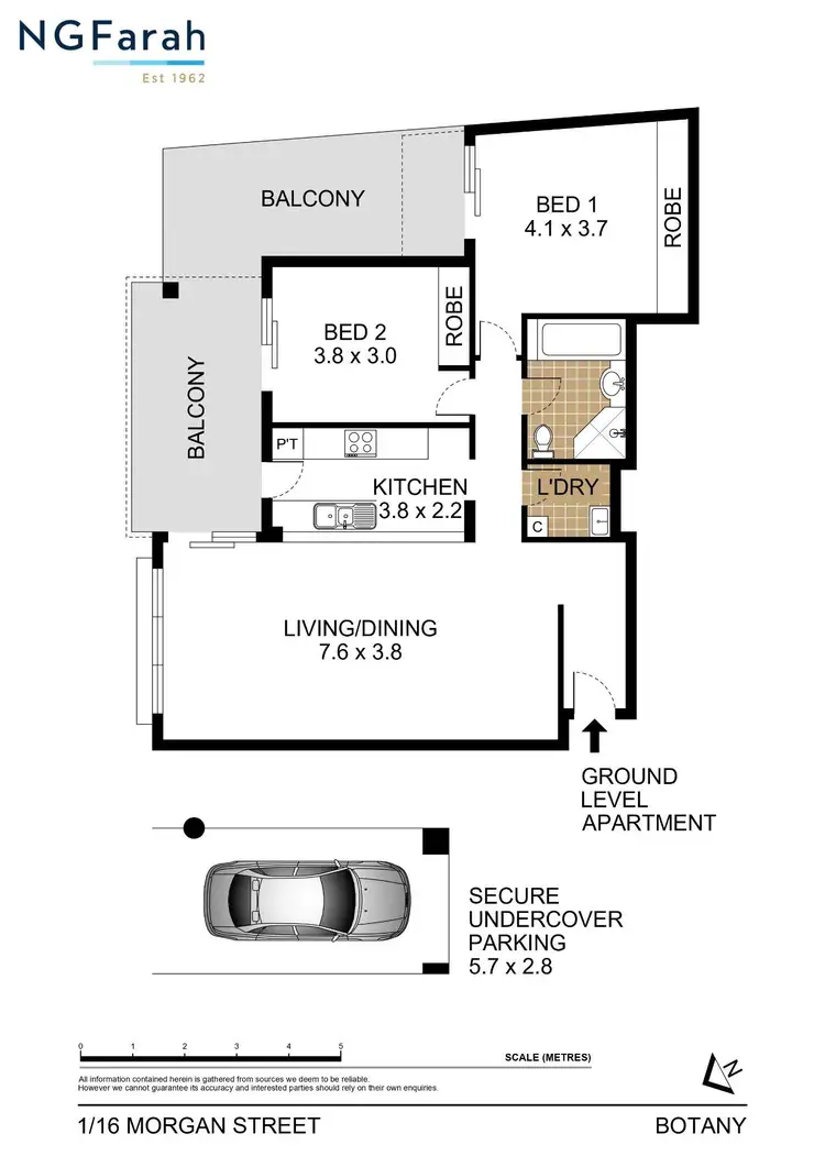 Floorplan of Homely apartment listing, 1/16 Morgan Street, Botany NSW 2019