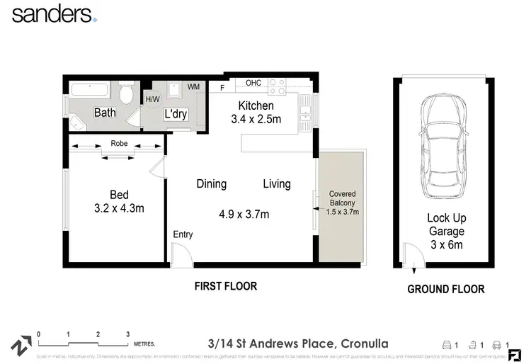 Floorplan of Homely unit listing, 3/14-20 St Andrews Place, Cronulla NSW 2230