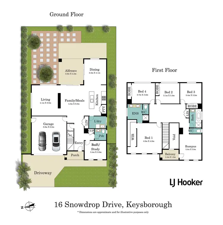 Floorplan of Homely house listing, 16 Snowdrop Drive, Keysborough VIC 3173