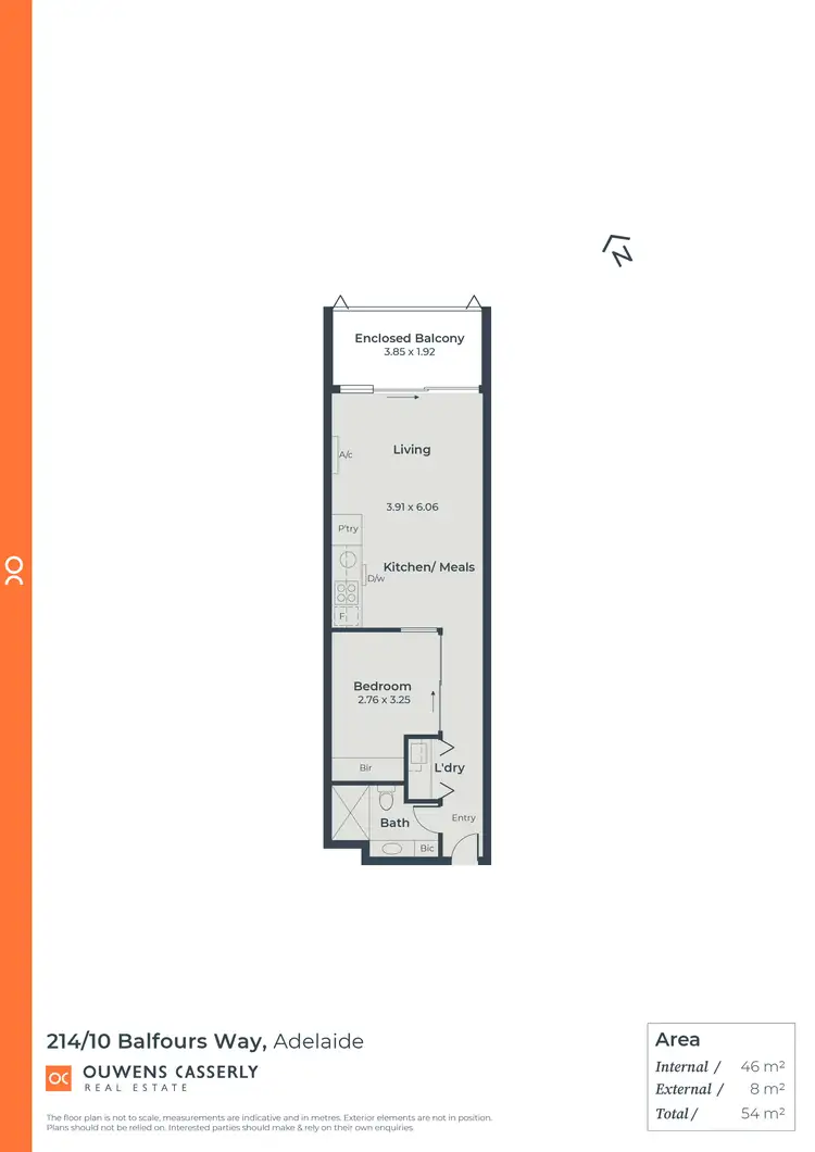 Floorplan of Homely apartment listing, 214/10 Balfours Way, Adelaide SA 5000