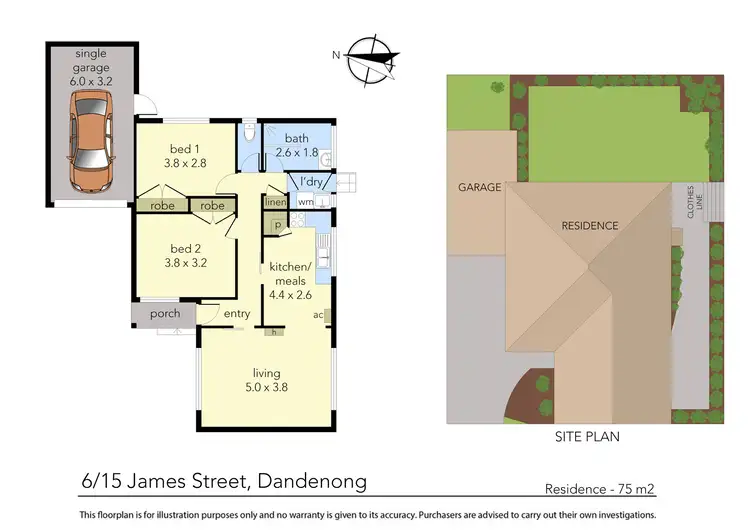 Floorplan of Homely unit listing, 6/15 James Street, Dandenong VIC 3175