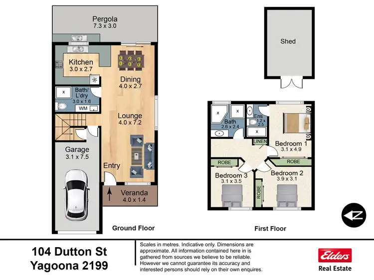 Floorplan of Homely semi-detached listing, 104 Dutton Street, Yagoona NSW 2199
