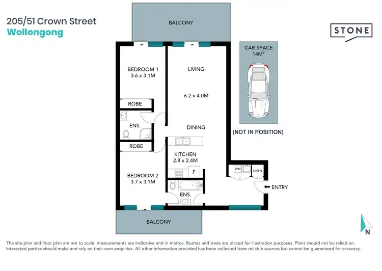 Floorplan of Homely unit listing, 205/51 Crown Street, Wollongong NSW 2500