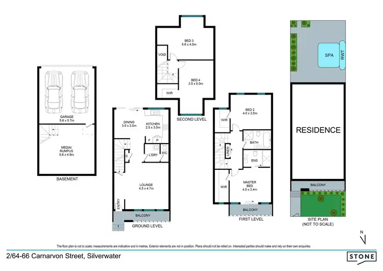 Floorplan of Homely townhouse listing, 2/64-66 Carnarvon Street, Silverwater NSW 2128