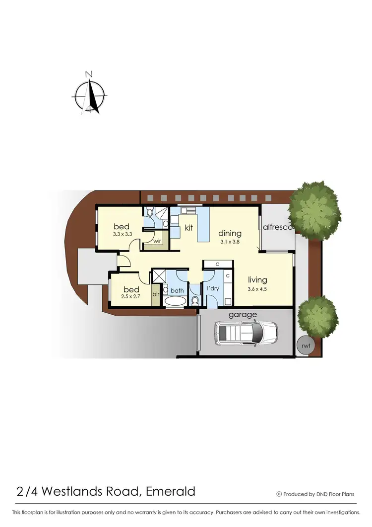 Floorplan of Homely townhouse listing, 2/4 Westlands Road, Emerald VIC 3782