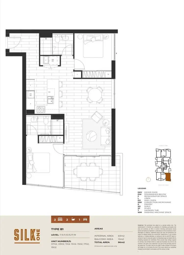 Floorplan of Homely apartment listing, 1502/14 Trafalgar Street, Woolloongabba QLD 4102