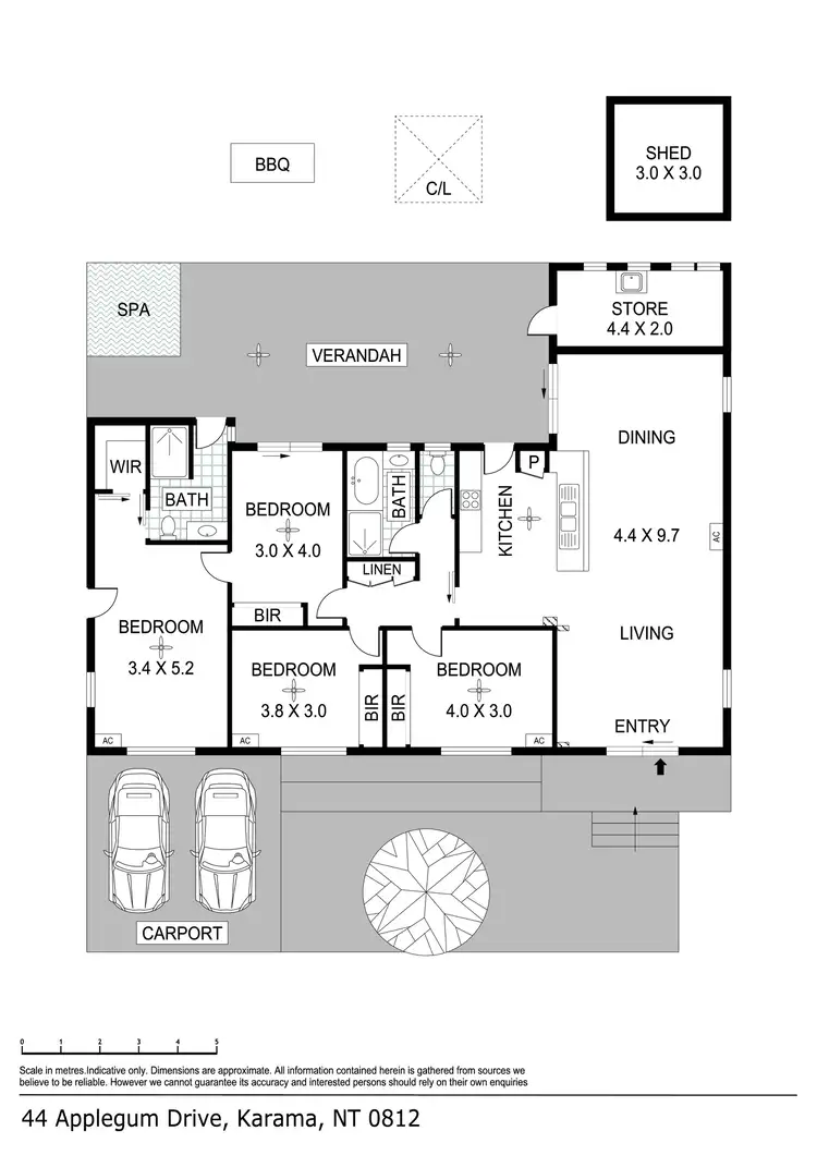 Floorplan of Homely house listing, 44 Applegum Drive, Karama NT 812