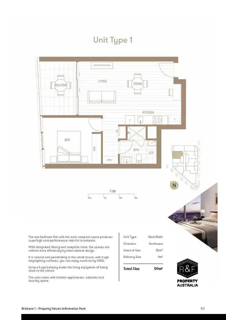 Floorplan of Homely apartment listing, 21301/1 Cordelia Street, South Brisbane QLD 4101