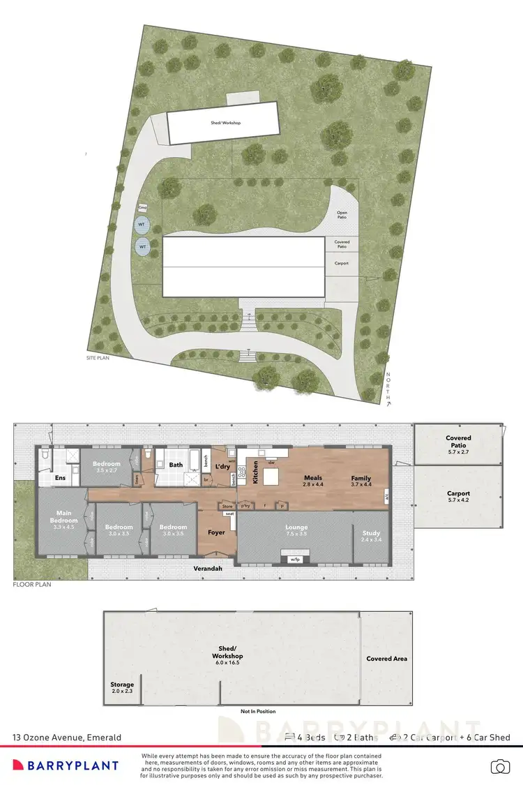 Floorplan of Homely house listing, 13 Ozone Avenue, Emerald VIC 3782