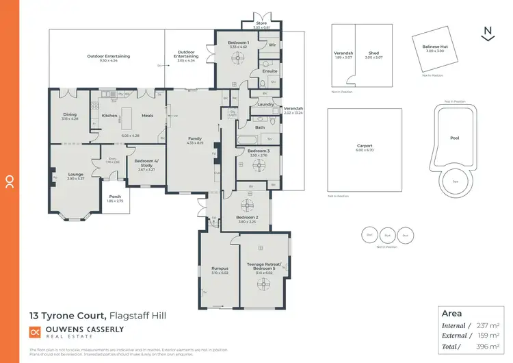 Floorplan of Homely house listing, 13 Tyrone Court, Flagstaff Hill SA 5159