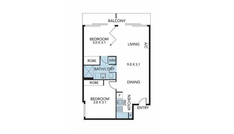 Floorplan of Homely apartment listing, 1509/31 Abeckett Street, Melbourne VIC 3000