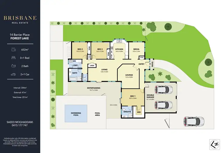 Floorplan of Homely house listing, 14 Barrier Place, Forest Lake QLD 4078