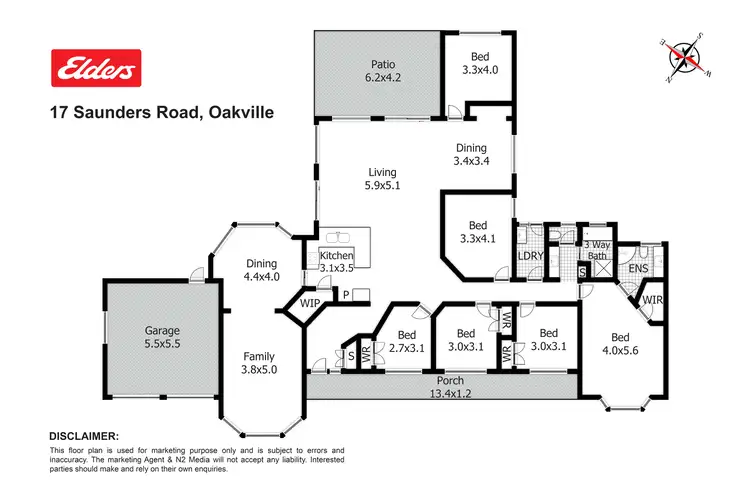 Floorplan of Homely rural property listing, 17 Saunders Road, Oakville NSW 2765
