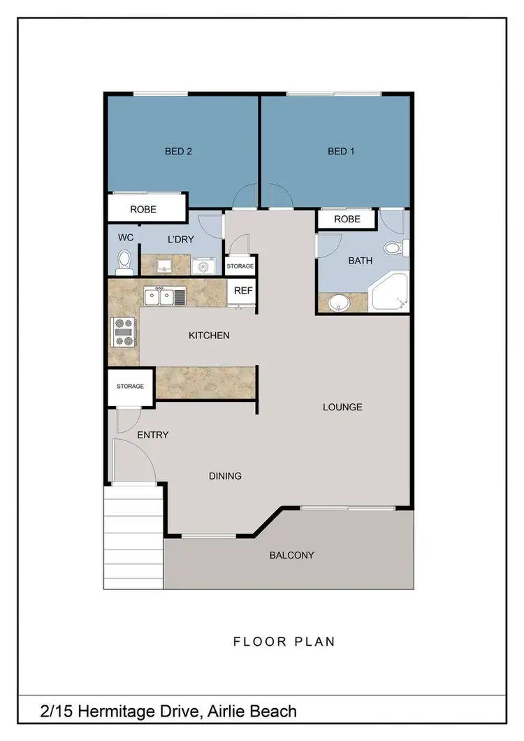 Floorplan of Homely unit listing, 2/15 Hermitage Drive, Airlie Beach QLD 4802