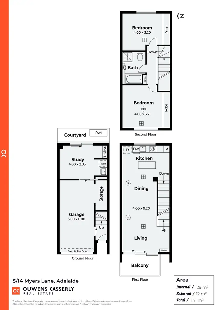 Floorplan of Homely townhouse listing, 5/14 Myers Lane, Adelaide SA 5000