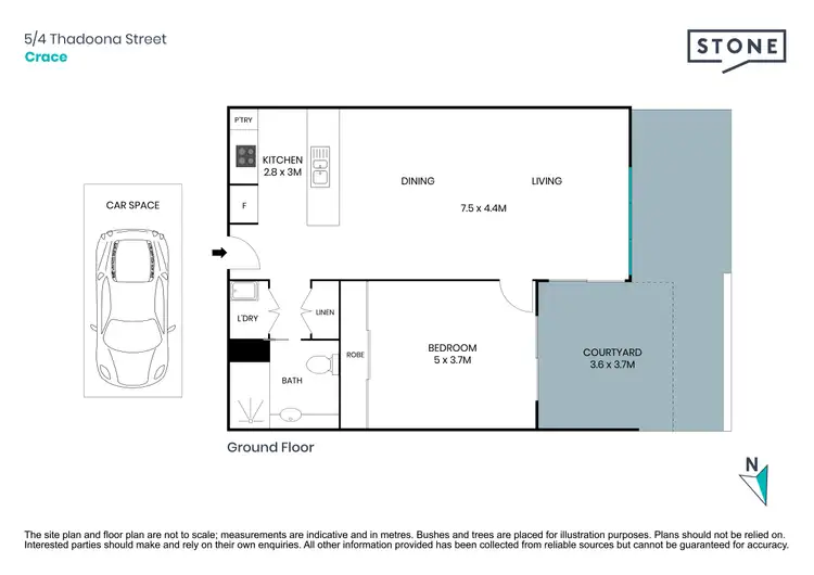 Floorplan of Homely townhouse listing, 5/4 Thadoona Street, Crace ACT 2911