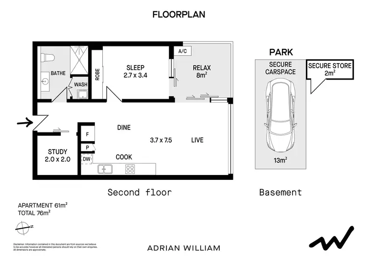 Floorplan of Homely apartment listing, 205/22B George Street, Leichhardt NSW 2040