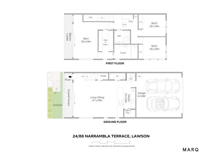 Floorplan of Homely townhouse listing, 24/88 Narrambla Terrace, Lawson ACT 2617