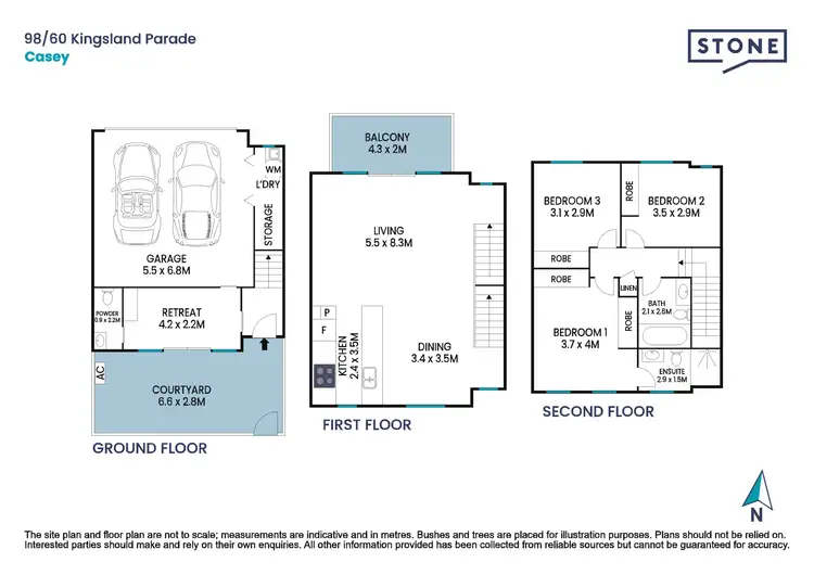 Floorplan of Homely townhouse listing, 98/60 Kingsland Parade, Casey ACT 2913