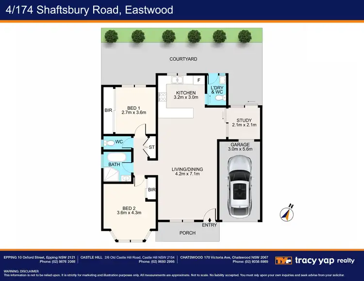 Floorplan of Homely villa listing, 4/174 Shaftsbury Road, Eastwood NSW 2122