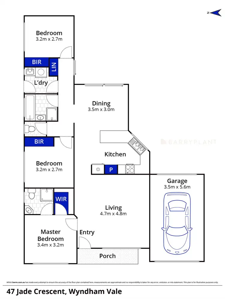Floorplan of Homely house listing, 47 Jade Crescent, Wyndham Vale VIC 3024