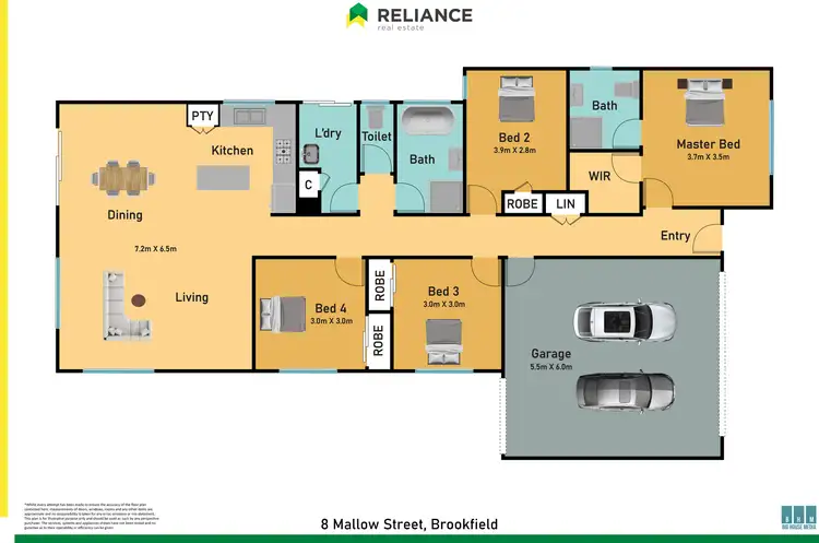 Floorplan of Homely house listing, 8 Mallow Street, Brookfield VIC 3338