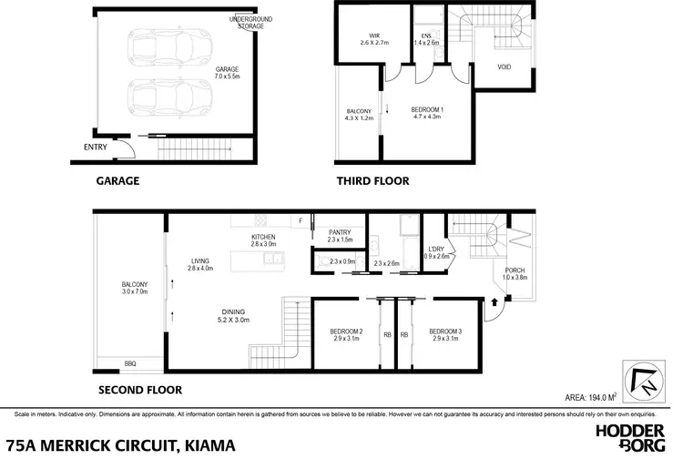 Floorplan of Homely semi-detached listing, 75A Merrick Circuit, Kiama NSW 2533