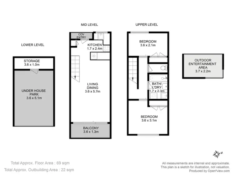 Floorplan of Homely apartment listing, 2/2A Elboden Street, South Hobart TAS 7004
