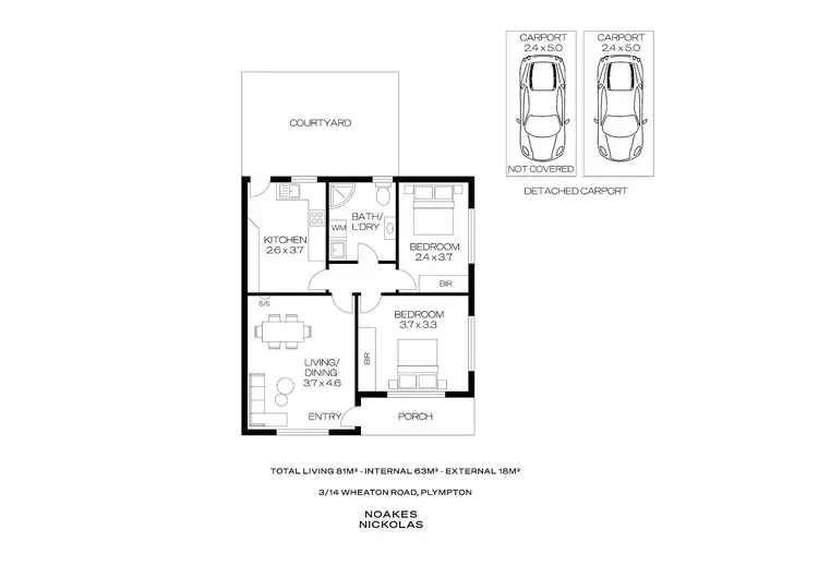 Floorplan of Homely unit listing, 3/14 Wheaton Road, Plympton SA 5038
