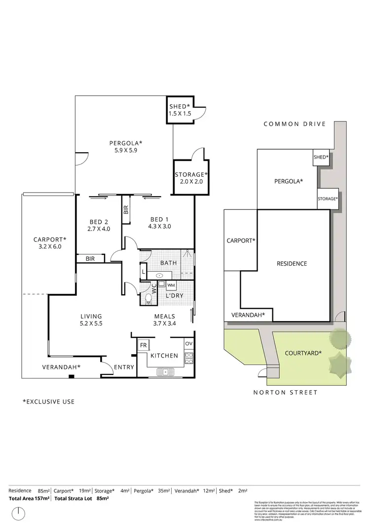 Floorplan of Homely unit listing, 1/32 Norton Street, South Perth WA 6151