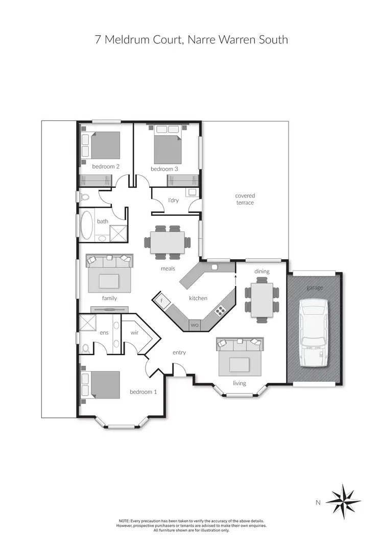 Floorplan of Homely house listing, 7 Meldrum Court, Narre Warren South VIC 3805