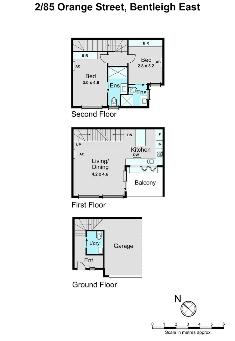 Floorplan of Homely townhouse listing, 2/85 Orange Street, Bentleigh East VIC 3165