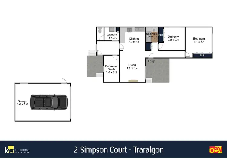 Floorplan of Homely house listing, 2 Simpson Court, Traralgon VIC 3844